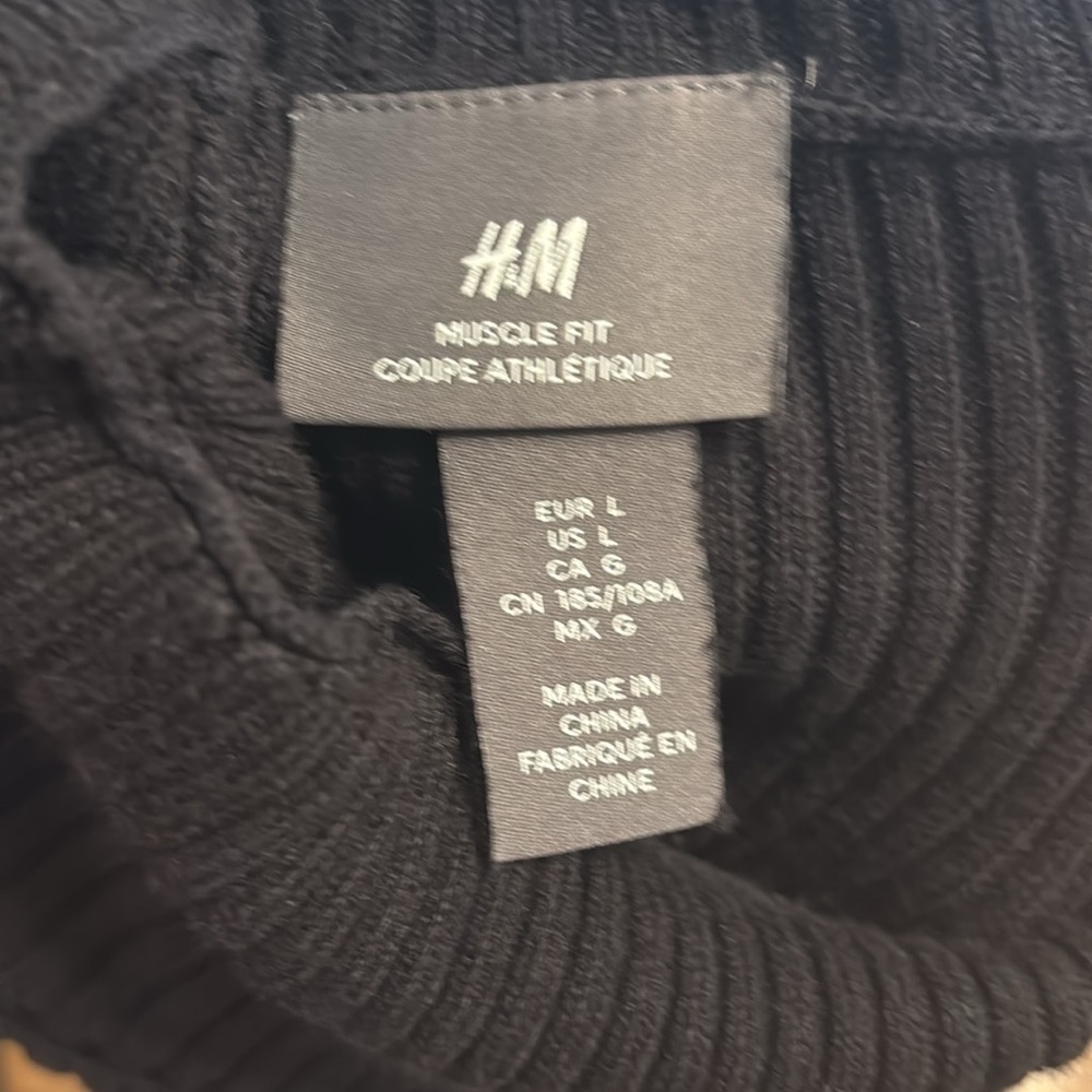 H&M Mens Knit Turtleneck Sweater, Muscle Fit - Size Large - Picture 5 of 5